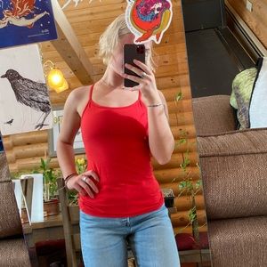Red Lululemon tank top